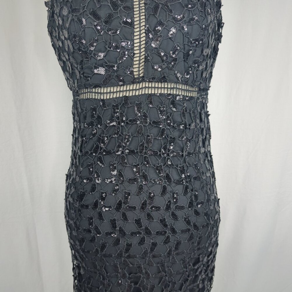 Bardot Black Lace Dress X Small Midi Formal Halter - Picture 4 of 11